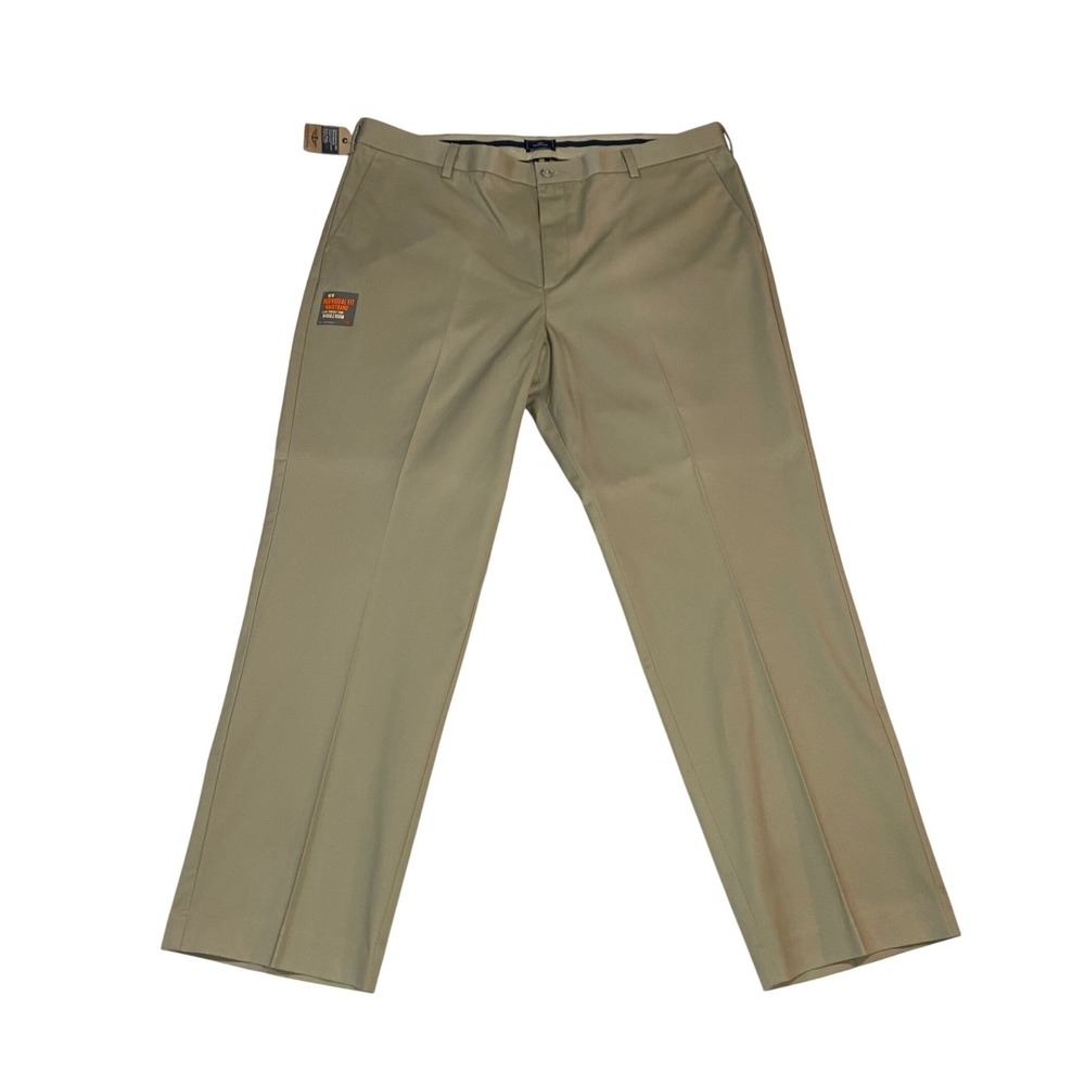 Dockers D3 Classic Fit Iron Free Khaki Pants Mens 44x32 Tan Flat Front NWT